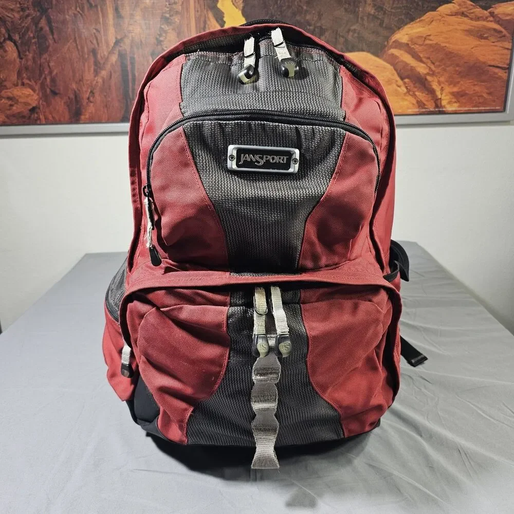 RARE Archival JanSport Lap Station Backpack Red Pre-Production Prototype Sample.